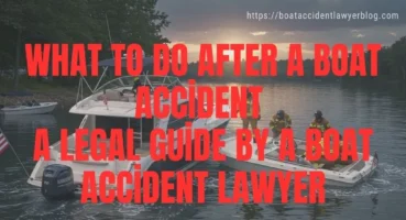 What to Do After a Boat Accident: A Legal Guide by a Boat Accident Lawyer